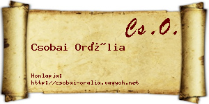 Csobai Orália névjegykártya